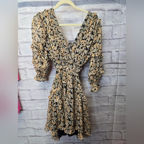 NWT $178 Anthropologie V-Neck Ruffle Cutout Dress (Size Small - Picture 13 of 14